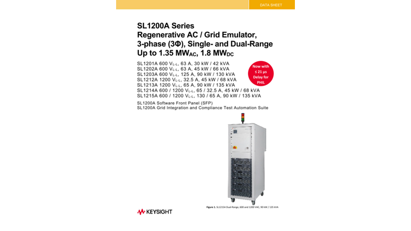 SL1200A Regenerative AC Grid Emulator Series
